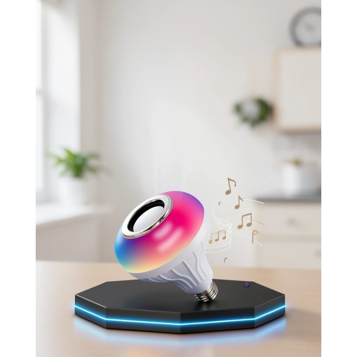LED Ampul E27 Duy Tipi 12W Bluetooth Hoparlörlü