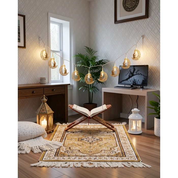 LED Ramazan Işığı Ay ve Secde Tasarımı