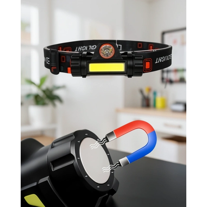 Ledli Şarjlı Kafa Lambası 1200 Lümen