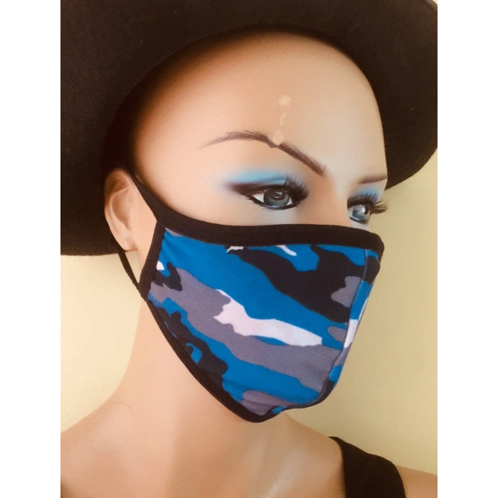 Mavi Kamuflaj Maske