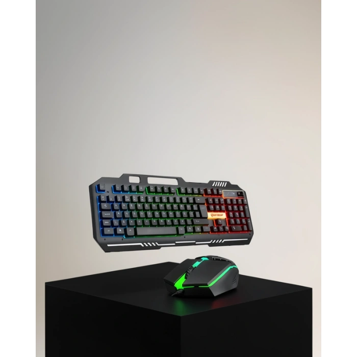 Mekanik LED Klavye Mouse Seti