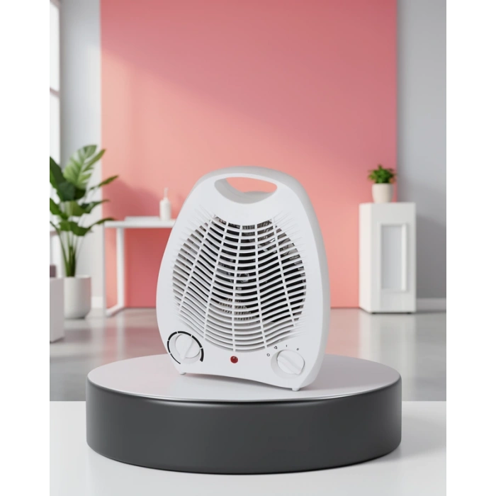 Mini Elektrikli Isıtıcı 2000W Termostatlı Fanlı