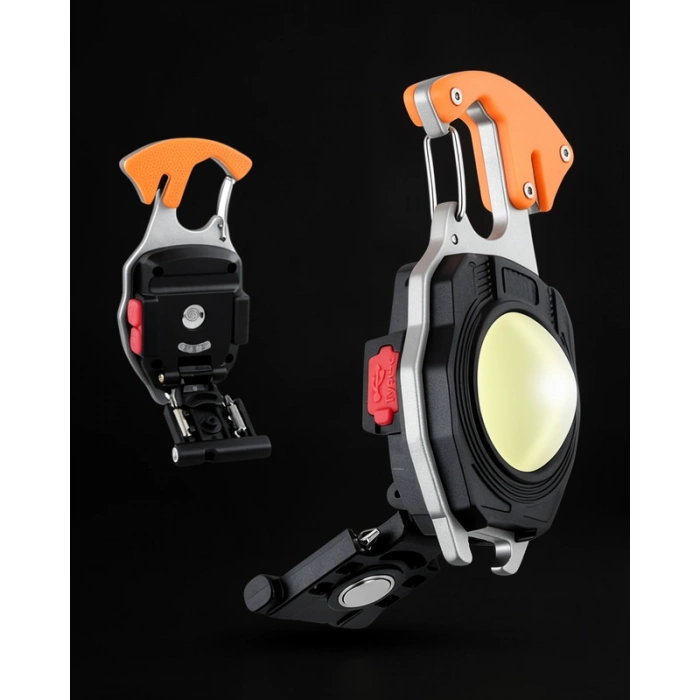 Mini LED Lamba 7 Modlu USB Şarjlı Anahtarlık