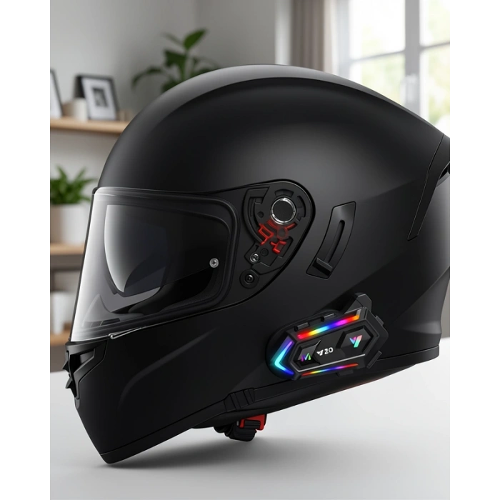 Motosiklet Intercom Bluetooth 5.3 RGB Işıklı