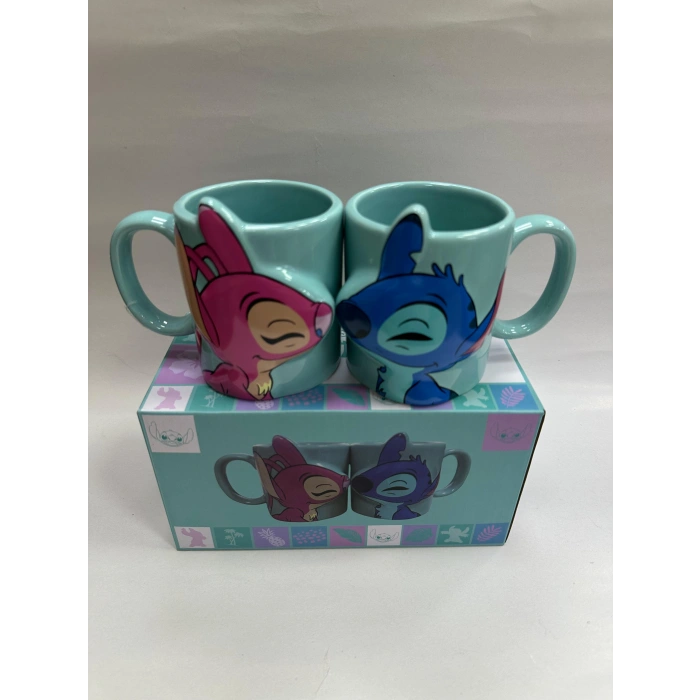 Öpüşen Stitch 2li Kupa Bardak