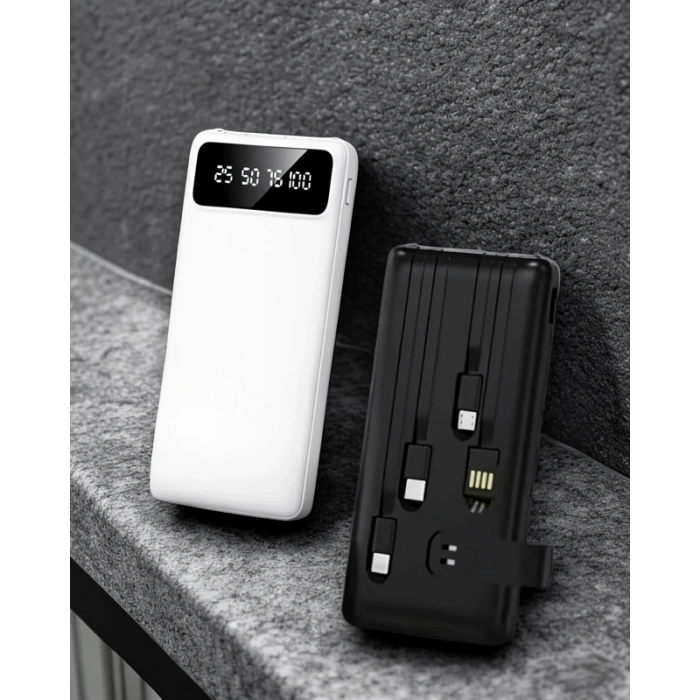 Powerbank 20.000 Mah LCD Ekran USB Lightning Type-C