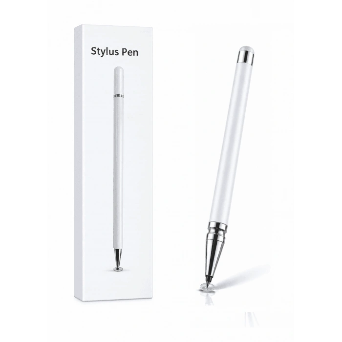 Redmi 13C Uyumlu Dokunmatik Stylus Kalem Disk Uçlu Hassas Beyaz Tablet Telefon Çizim Kalemi