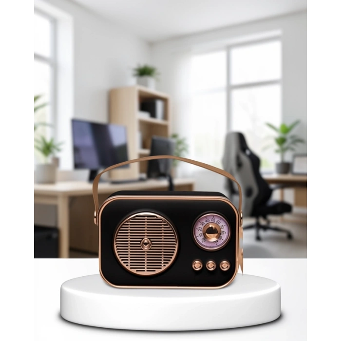 Retro Radyo Bluetooth USB FM Kompakt Model
