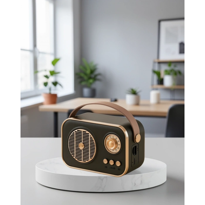 Retro Radyo Bluetoothlu FM Destekli