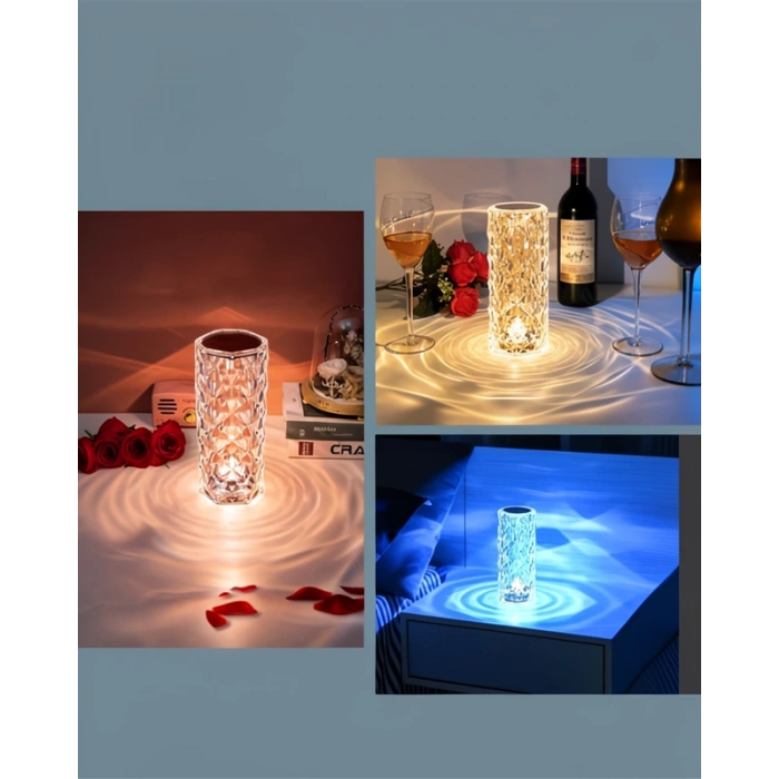Romantik Kristal Gece Lambası