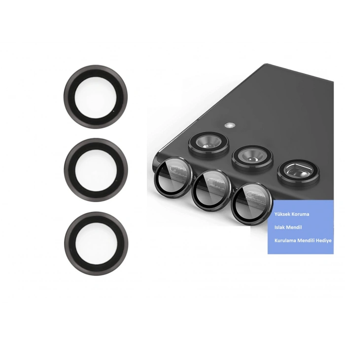 Samsung Galaxy S23 Kamera Lens Koruyucu - Siyah
