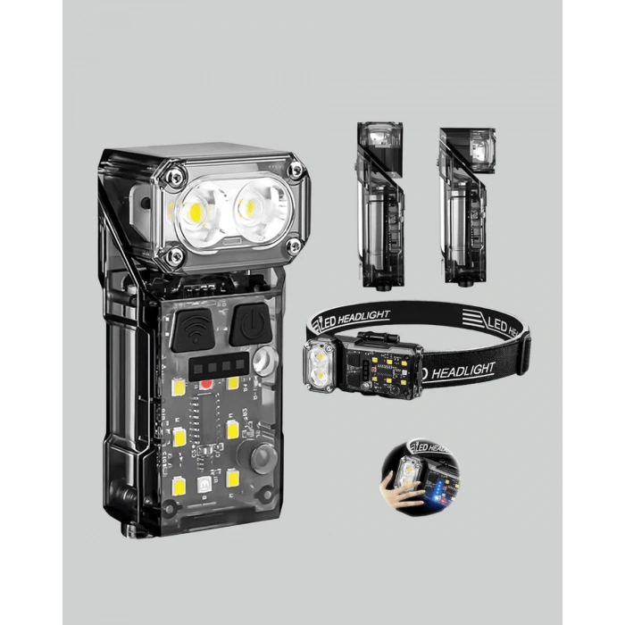 Sensörlü LED Kafa Feneri 1200 mAh Şarj Edilebilir