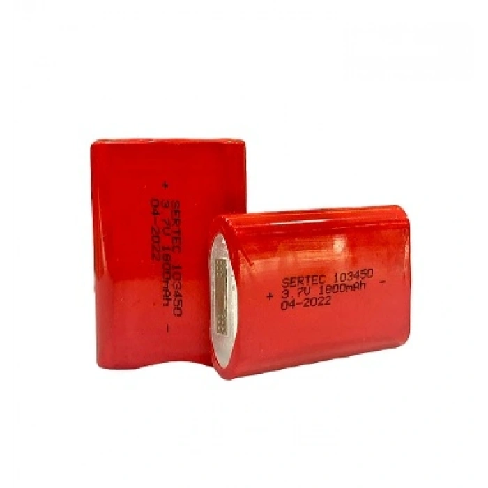 Sertec 103450 Li-ion 3.7V 1800mAh Prizmatik Şarjlı Pil
