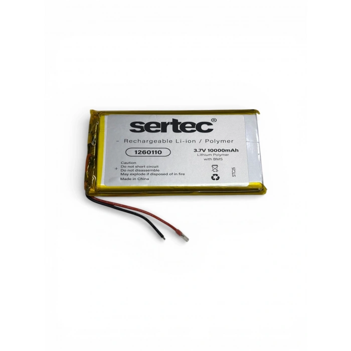 Sertec 1260110 3.7V 10.000mAh Li-Polymer Pil (Devreli/1.5A)