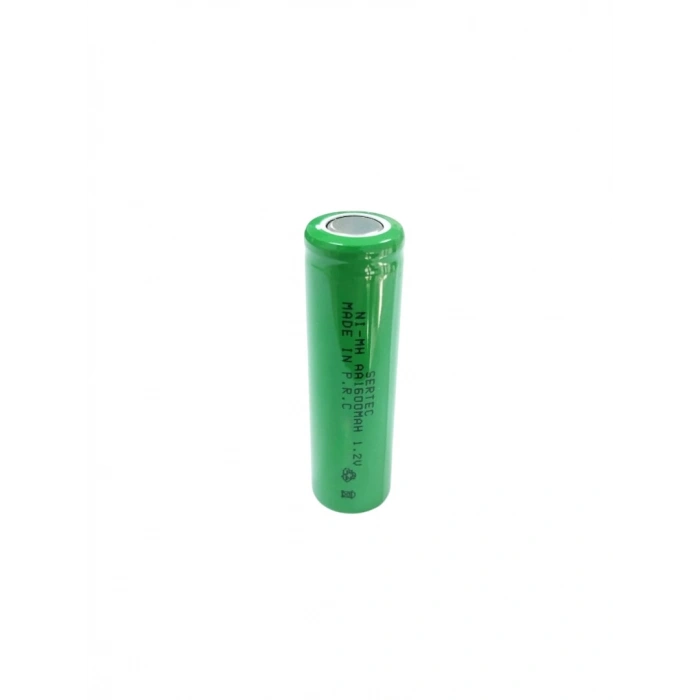 Sertec - 1.2V 1600 Mah - AA - Ni-MH Şarjlı Pil - (Başsız / Flat Head)