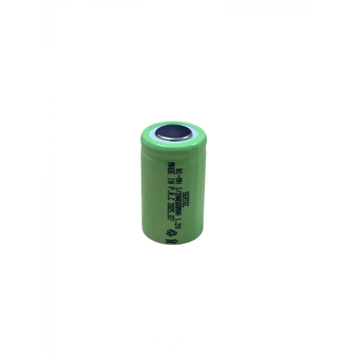 Sertec - 1.2V 500 Mah - 1/2AA - Ni-MH Şarjlı Pil - (Başsız / Flat Head)
