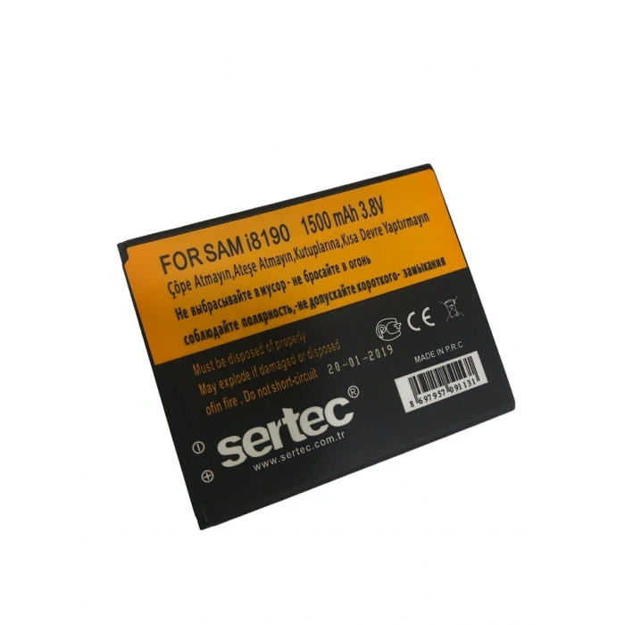 SERTEC - Samsung GALAXY S3 MINI i8190 Uyumlu Batarya