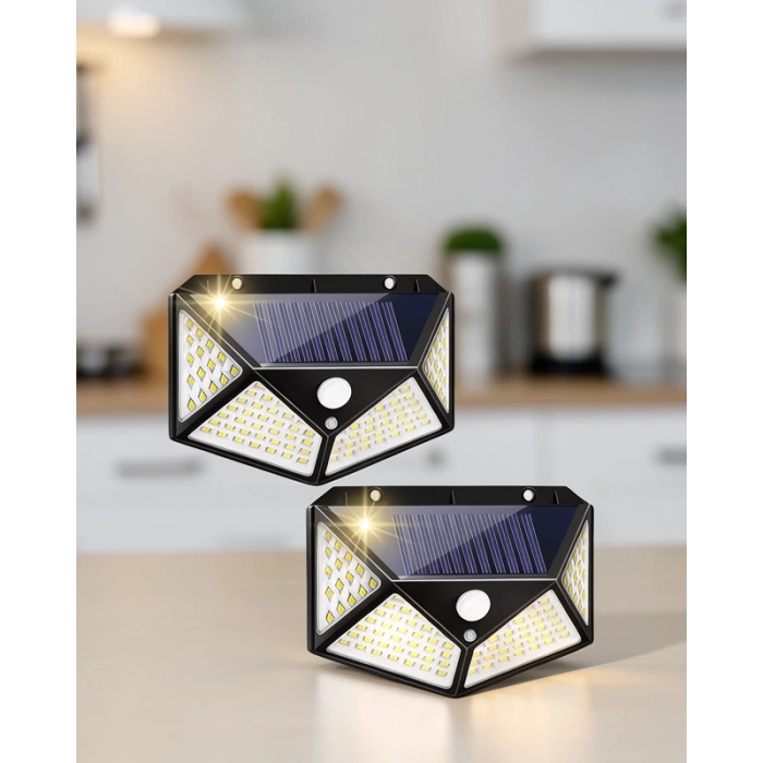 Solar Bahçe Işıkları 100 LED Hareket Sensörlü