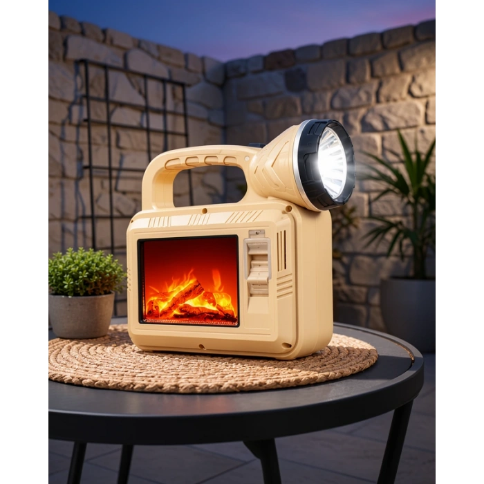 Solar COB Alev Efektli Kamp Lambası