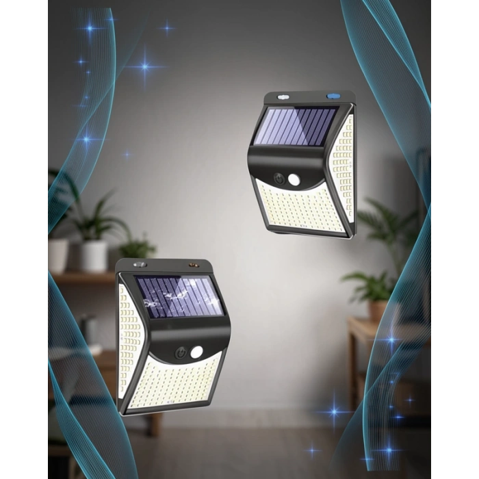 Solar Duvar Lambası 20 LED Hareket Sensörlü