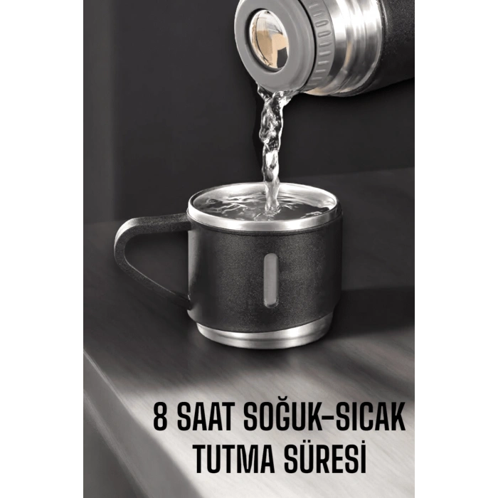 Taşınabilir 500 ml Vakumlu Basınçlı Termos Seti