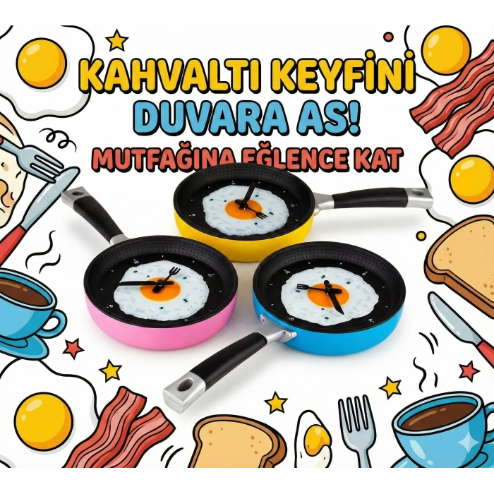 Tava Konseptli Duvar Saati