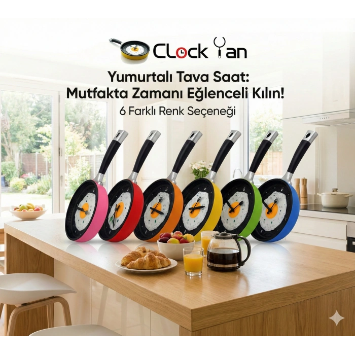 Tava Konseptli Duvar Saati