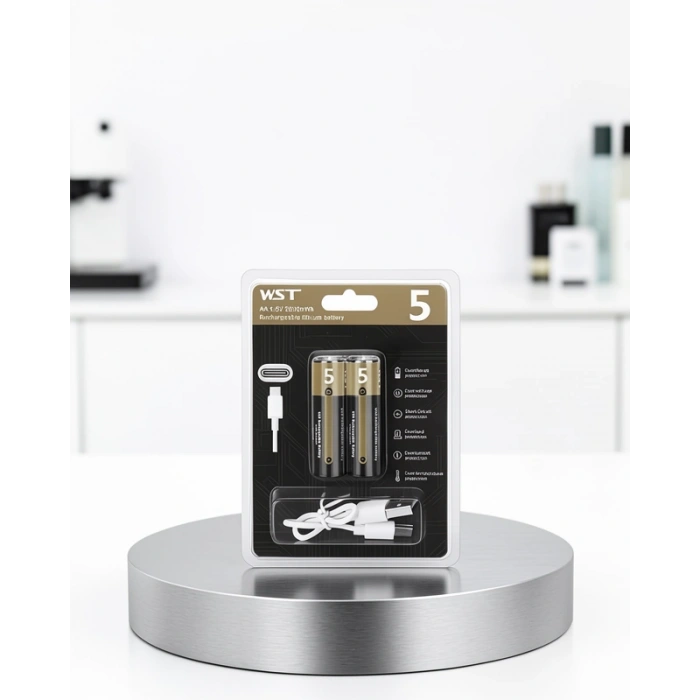 Tekrar Şarj Edilebilir AA Pil USB Type-C 1000+ Döngü