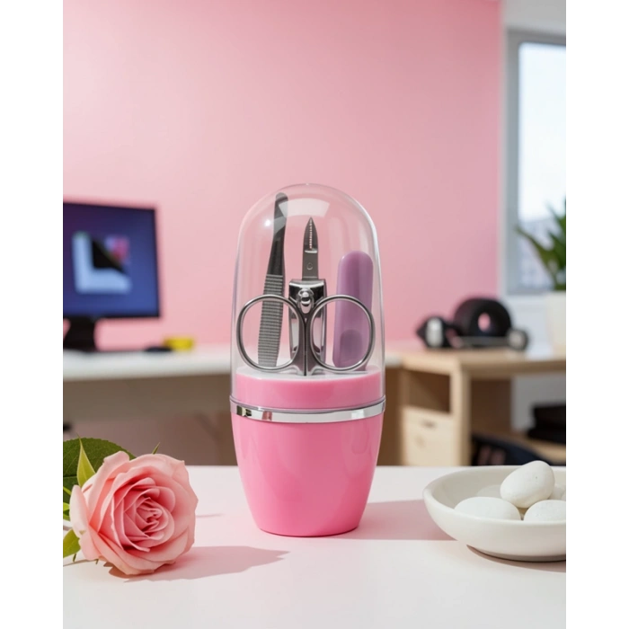 Tırnak Bakım Seti 4 Parça Pembe