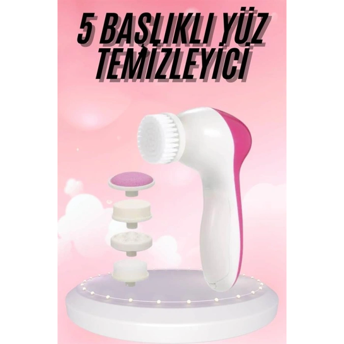 Titreşimli Cilt Temizleme Seti 5 Başlıklı