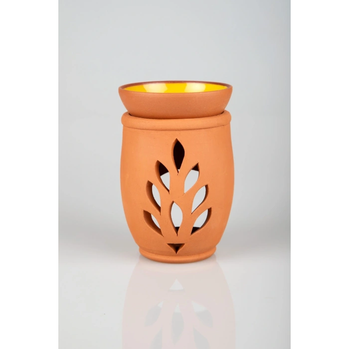 Yaşam Çiçeği El Yapımı Çömlek Buhurdanlık Tütsülük