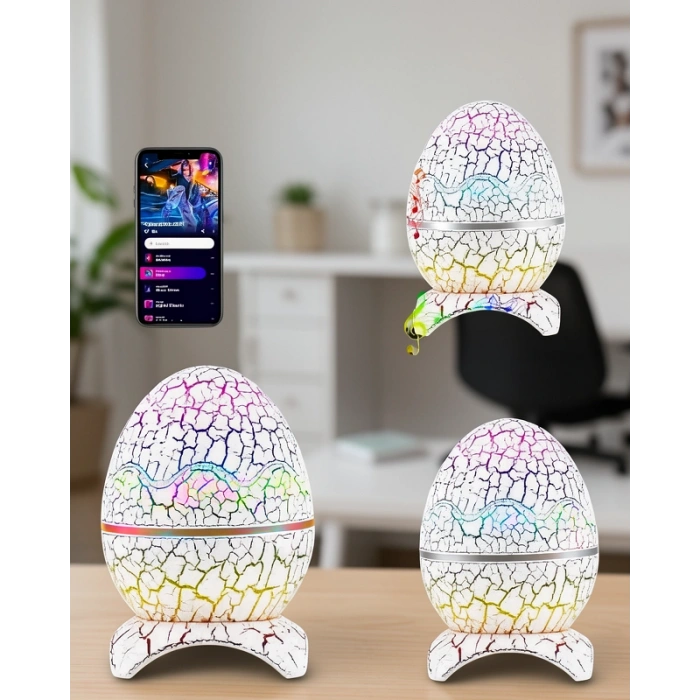 Yumurta Işık Projeksiyonu + Bluetooth Hoparlör