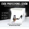 20 x 20 CM Profesyonel Stüdyo Led Işıklı Çift Sıra Ürün Fotoğraf Çekim Çadırı