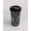4 Adet Kahve Bardağı - Kapaklı Desenli 400ML