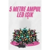 5 metre renkli LED ampul seti