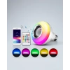 Ampül Görünümlü Bluetooth Hoparlör RGB LED Işık