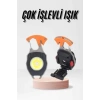 Çok İşlevli USB Şarjlı Cep Feneri 7 Mod