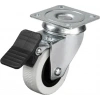 Hts 334 - 50x20 mm Çift Bilyalı Tablalı Frenli Teker 4 Adet