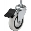 Hts 354 - 75x25 mm PVC Makaralı Vidalı Frenli Teker 4 Adet