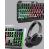 Işıklı Klavye Mouse ve Bluetooth Kulaklık Seti