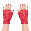 Kırmızı Dantel Parmaksız Kısa Eldiven