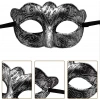 Maskeli Balo Antik Gri Gümüş Eskitilmiş Maske Balo Venedik