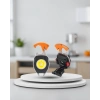 Mini LED Lamba 7 Işık Modlu USB Şarjlı Anahtarlık