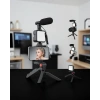 Mini Tripodlu Telefon Tutucu + Mikrofon