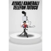 Mini Tripodlu Telefon Tutucu + Mikrofon