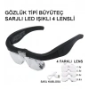 Şarjlı Gözlük Büyüteç 4 Farklı Lens -11537Dc