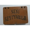 Seni Seviyorum Ahşap Hediye Kutusu Sevgiliye Hediye