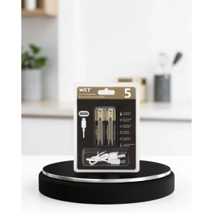 AA Lityum Pil 1.5V Çiftli Paket Type-C Şarjlı