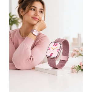Akıllı Saat Sağlık Takipli Pembe