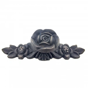 Antika Tarz Dekoratif Pirinç Gül Düğme - 30x100 Mm, Oksit